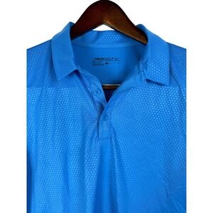 Nike Golf Dri-FIT Blue Polo Shirt Athletic Fit Performance‎ Mens